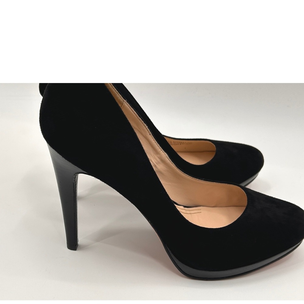 Cole Haan Nike Air Chelsea Black Suede Platform Pumps Heels Womens Size 9B - Picture 9 of 13